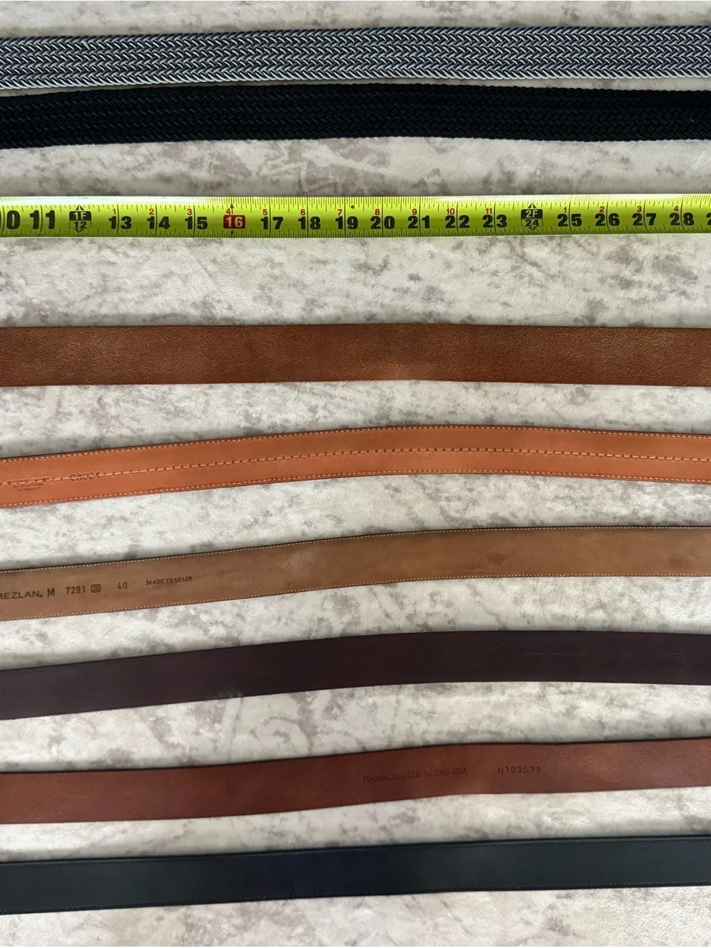Men's Leather Belts - Brown, Tan, Black L-XL